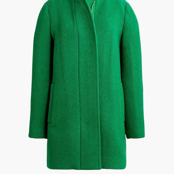 J.Crew Factory #AB946 New City Cocoon Coat Alpine Green 0P 0 Petite - Picture 6 of 15
